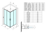 GELCO - SIGMA SIMPLY obdélníkový sprchový kout 1000x800 L/P varianta, rohový vstup, sklo Brick GS2410GS2480