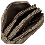 Trendy dámská koženková crossbody kabelka Glafira, béžová