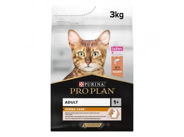 Purina Pro Plan Cat Derma Care Adult losos 3kg / Granule pro kočky / k udržení zdravé kůže a krásné srsti (7613036529181)