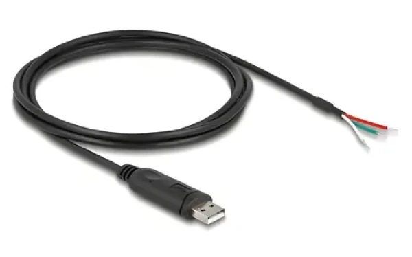 DeLock Kabel USB 2.0 Typ-A na RS-485 černá / Adaptér / 2 m / FTDI FT232R (63509)
