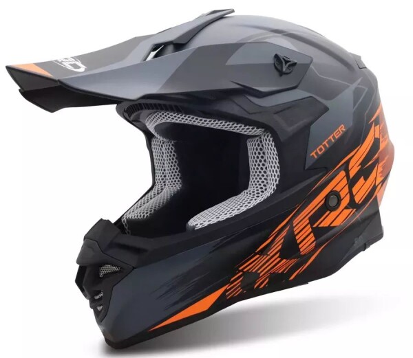 Motokrosová helma Xrc Totter blk/grey/orange - XS / černá