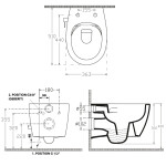 ISVEA - SENTIMENTI CLEANWASH závěsná WC mísa, Rimless, integrovaný ventil a bidet. sprška, 36x51cm, bílá 10ARS1010