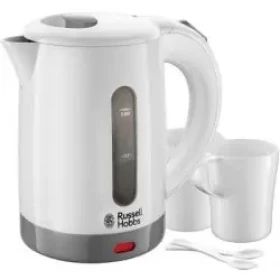 Russell Hobbs Travel 23840-70 / rychlovarná konvice / 1000 W / 0.85L / 2 šálky se lžičkami / bílá (23840-70)