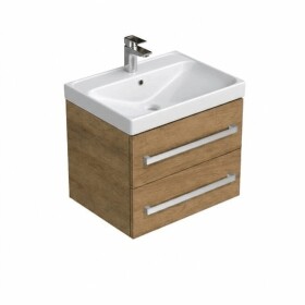 Koupelnová skříňka s umyvadlem SAT Cube Way 60x53x46 cm dub hickory mat CUBE46602DHBRE CUBE46602DHBRE