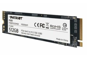 Patriot P300 512GB / SSD / M.2 2280 / IOPS: 290K 260K / M.2 PCI-E 3 (P300P512GM28)