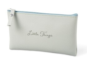 Gifty - Penál etue plochá Little things 21x8cm - Greenish gray