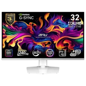32" MSI MPG 321URXW QD-OLED bílá / 3840 x 2160 / OLED / 16:9 / 0.03ms / 1.5M:1 / DP+HDMI +USB-C (MPG 321URXW QD-OLED)