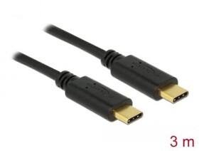 DeLock Kabel USB 2.0 C (M) - USB 2.0 C (M) 3.0m černá (83325)