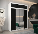Šatní skříň Abi T1 s nástavcem Barva korpusu: Bílá, Rozměry: 250 cm, Dveře: Dub artisan