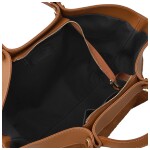 Trendy dámská kožená kabelka na rameno Ruth, koňaková