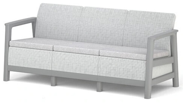 KETER SCANDI LINEA 3 SEATER SOFA - Ash grey/Storm grey