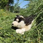 Plyšový vlk ležící 38 cm, ECO-FRIENDLY