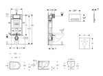 GEBERIT - Kombifix Set předstěnové instalace, klozetu Oudee Vortex a sedátka softclose, tlačítko Sigma50, chrom/alpská bílá SANI15CA3189