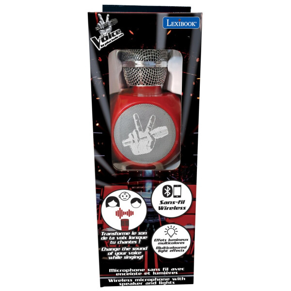 Lexibook bezdrátový karaoke mikrofon s vestavěným reproduktorem a světelnými efekty - Alltoys Lexibook