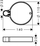 HANSGROHE - Casetta Miska na mýdlo, chrom 28678000