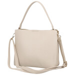 Luxusní dámská koženková kabelka do ruky Candice, tmavě béžová