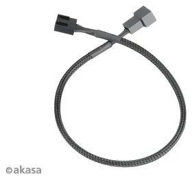 Akasa prodlužovací kabel ventilátoru 4PIN černá / Kabel / PWM / 30 cm / 4 ks (AK-CBFA01-KT04)