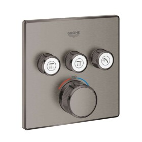 GROHE - Grohtherm SmartControl Termostatická baterie pod omítku, 3 ventily, kartáčovaný Hard Graphite 29126AL0