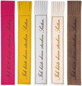 Kožená záložka se střapci Ich hute deine starken Seiten