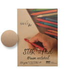 SM.LT Star Pad Brown Natur A5 125g 20 listů