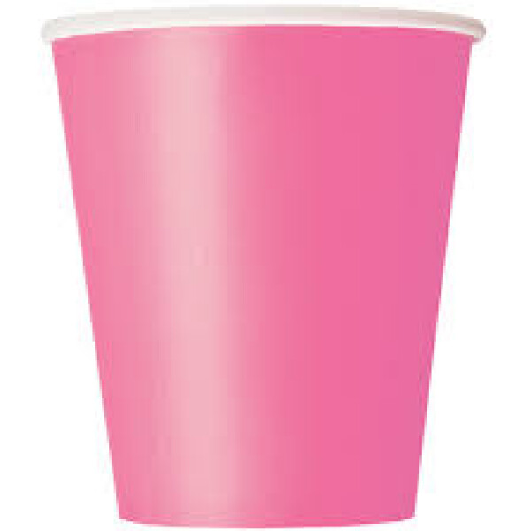 Kelímky papírové růžové 8 ks 266 ml Kelímky papírové růžové 8 ks 266 ml