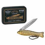 GENTLEMEN'S HARDWARE Kapesní nožík Fish Pen Knife, zelená barva, zlatá barva, kov