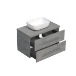Koupelnová skříňka s krycí deskou SAT Cube Way 80x53x46 cm beton mat CUBE46803BE45 CUBE46803BE45
