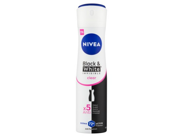 Nivea Black & White Invisible Clear Sprej antiperspirant 150ml