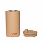 DESIGN LETTERS Termo hrnek Beige Mom 350 ml, béžová barva, kov