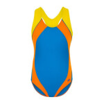 Plavecký kostým 010 modrý-pom 122 dívky 122