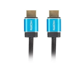 Lanberg CA-HDMI-P20CU-0010-BK černá / Kabel HDMI / 2.0 / 1 m / 4K 60Hz (CA-HDMI-P20CU-0010-BK)