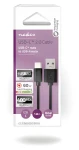 Nedis USB-A - USB-C kabel černá / Kabel USB / USB 2.0 / 15 W / 480 Mbps / 1 m (CCGB60600BK10)