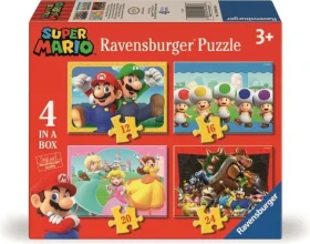 Ravensburger Puzzle: Super Mario a jeho dobrodružství 4 v 1