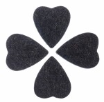 Timber Tones Felt Tones Heart Black Wool Felt 4-Pack