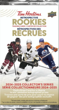 Hokejové Karty 2024-25 Upper Deck Tim Hortons Retrospective Rookies Hockey Hobby Balíček
