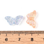 Akrylové korálky - motýl - barevný mix - 8 x 15 x 4.5 mm - 10 ks