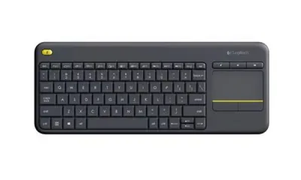 Rozbaleno - Logitech Wireless K400 Plus CZ černá / Bezdrátová klávesnice / Touchpad / USB / CZ layout / rozbaleno (920-007151.rozbaleno)