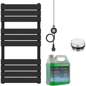 CERANO Koupelnový elektrický radiátorový set Claude - WIFI - 300W - černá matná - 1000x500 mm