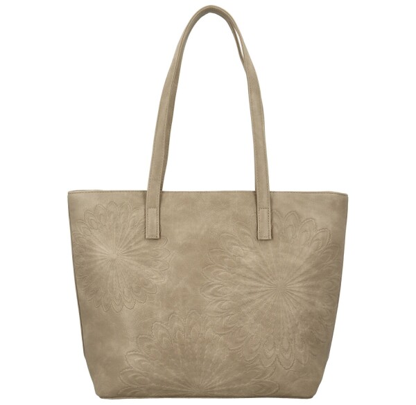 Trendy dámská koženková kabelka na rameno Serafina, khaki