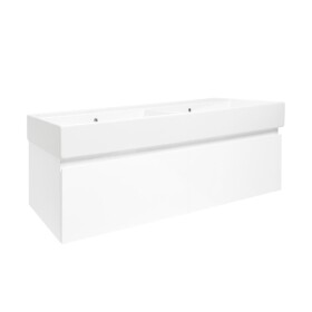 Koupelnová skříňka s umyvadlem SAT B-WAY 119x30x45 cm bílá lesk BWAY120WU2 BWAY120WU2