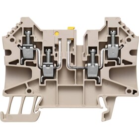 Weidmüller 1905090000 zkušební oddělovací řadová svorka šroubovací Tmavě béžová 50 ks