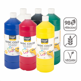 Sada temperových barev Creall, 6 x 500 ml, mix barev