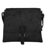 Dámská crossbody kabelka s hadím vzorem Geina, černá