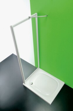 FORTE - Sprchová zástěna ANTA FISSA CC - Barva rámu - Bílá, Rozměr A - 100, Výplň - Polystyrol 2,2 mm (acrilico) BSAFI10CCP