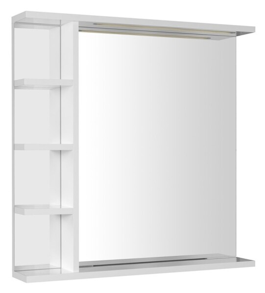 AQUALINE - KORIN STRIP zrcadlo s LED osvětlením a policemi 70x70x12cm KO360S