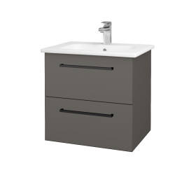 Dřevojas - Umyvadlová skříňka GIO SZZ2 60 - N06 Lava / Úchytka T06 / N06 Lava 202118H