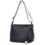 Praktická kožená dámská kabelka Marcella, tmavě modrá