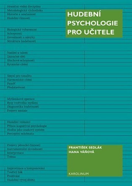 Hudební psychologie pro učitele - František Sedlák