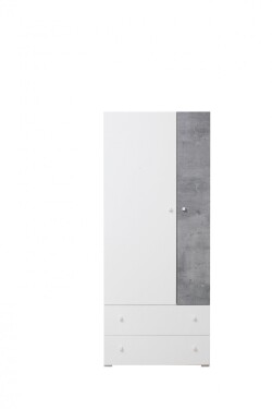 FRONTI Šatní skříň SIGMA SI3 Bílá lux + beton 14985