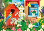 ENJOY Puzzle Zahrada s ptačími budkami